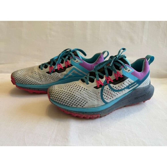 Nike React Pegasus Trail 4 SE Pure Platinum/Baltic Blue/Black SIZE:9 - Picture 7 of 7